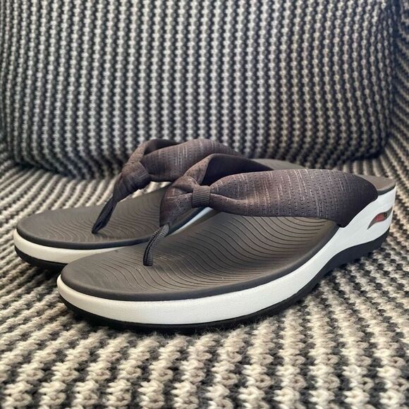 Skechers Arch Fit Sunshine grey flip flop sandal women’s shoe size 10 - Picture 5 of 10
